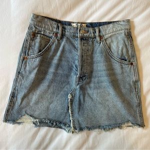 We The Free Distressed Denim Skirt, Size 28
